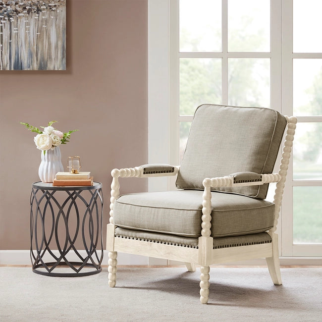 MEDINA ACCENT CHAIR, GREY / OYSTER