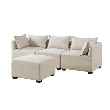 MODULAR SECTIONAL SOFA COLLECTION, LINEN GRAY