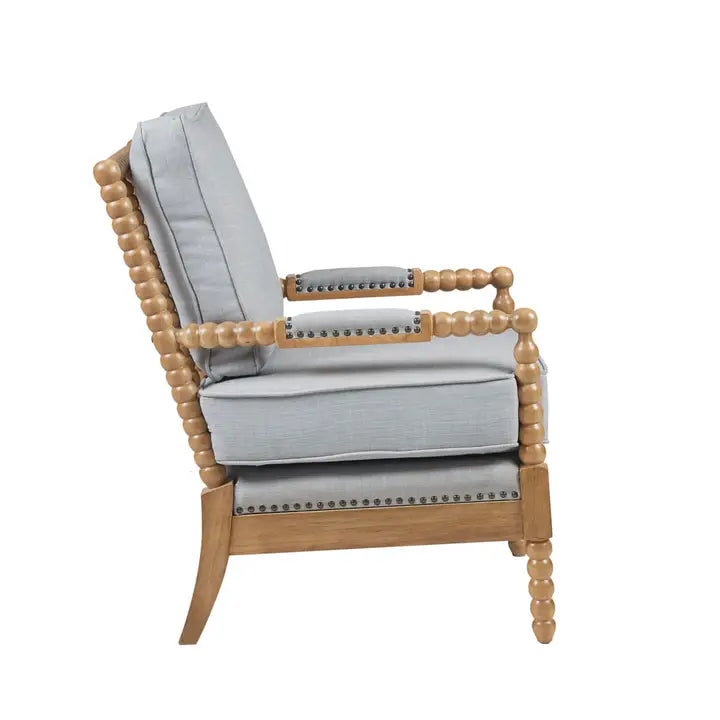 MEDINA ACCENT CHAIR, BLUE / NATURAL