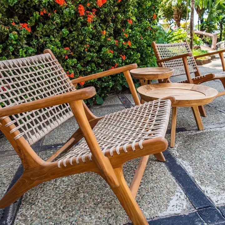 CALAVA TEAK PATIO LOUNGE CHAIR