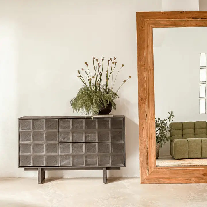 EROSI TEAK FLOOR MIRROR