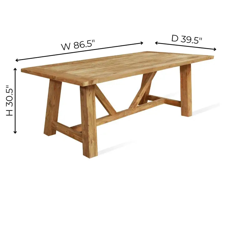 VITTORIA TEAK OUTDOOR DINING TABLE