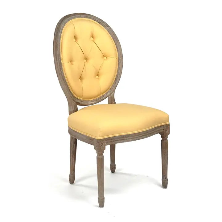 MEDALLION YELLOW SIDE CHAIR