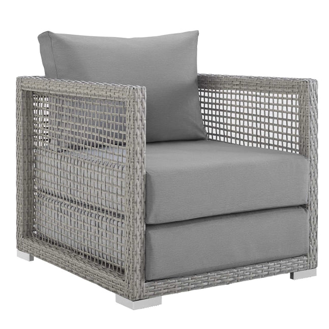 AURA WICKER OUTDOOR LOUNGE CHAIR