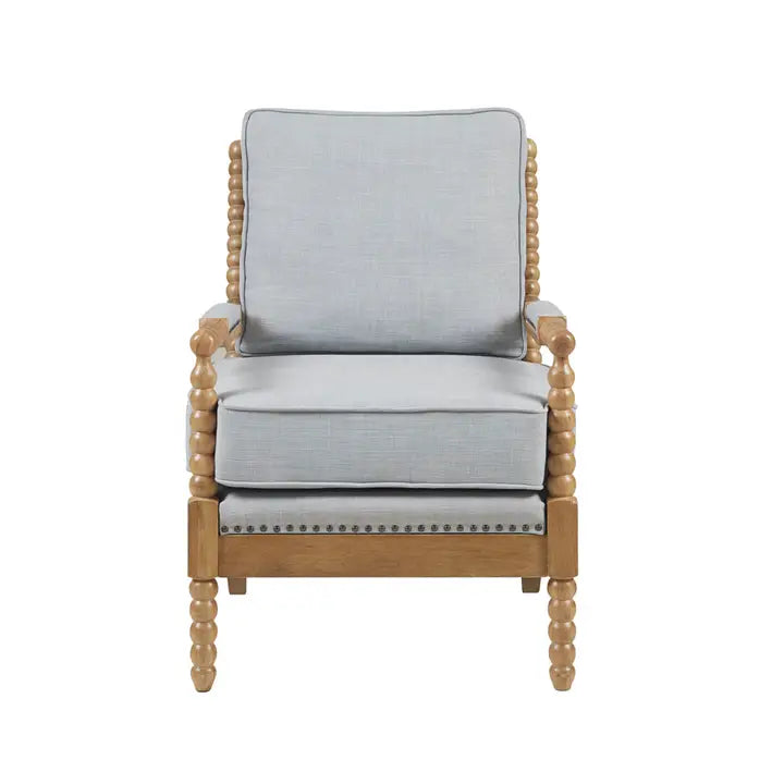 MEDINA ACCENT CHAIR, BLUE / NATURAL