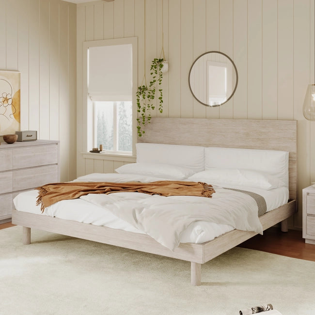 TRANQUIL WOODEN PLATFORM BED FRAME