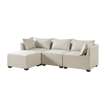 MODULAR SECTIONAL SOFA COLLECTION, LINEN GRAY