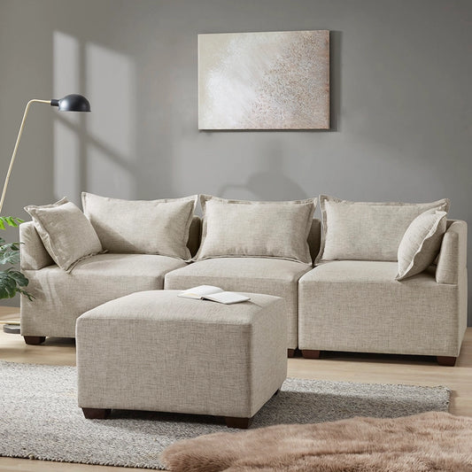 MODULAR SECTIONAL SOFA COLLECTION, LINEN GRAY