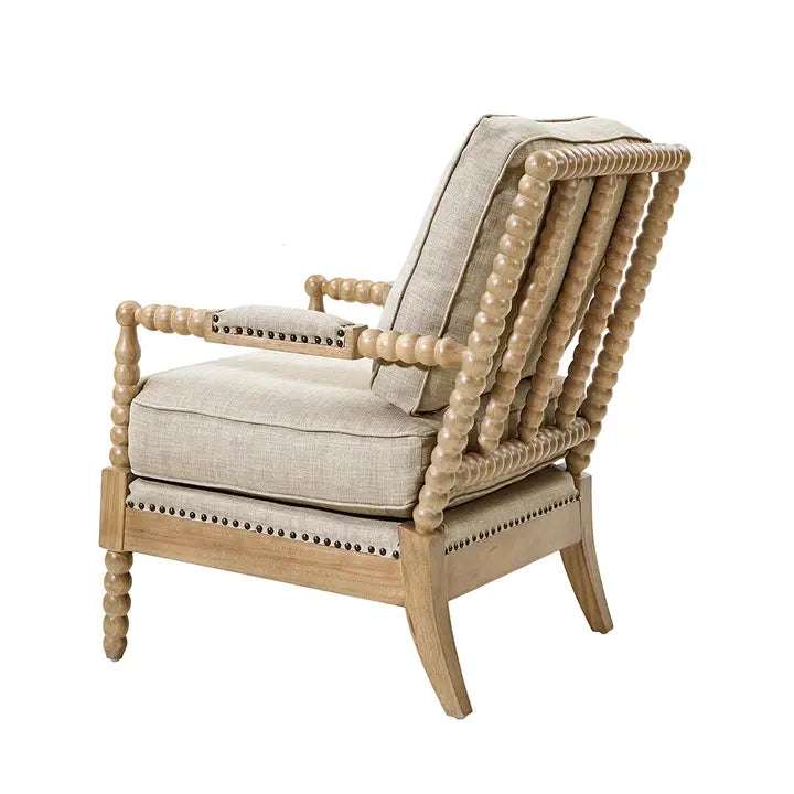 MEDINA ACCENT CHAIR, CREAM / NATURAL