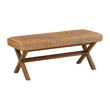 SEAGRASS WOVEN BENCH