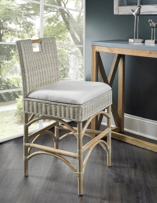 MALIO OUTDOOR COUNTER STOOL - OYSTER