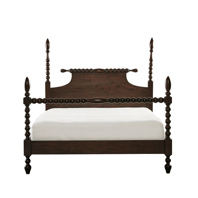 BOBBLE POST BED, MOROCCO BROWN