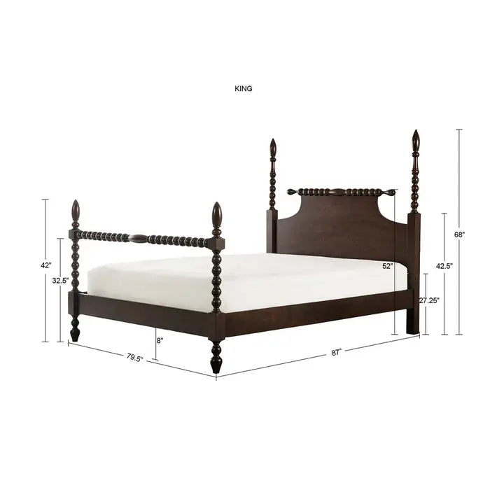 BOBBLE POST BED - MOROCCO BROWN