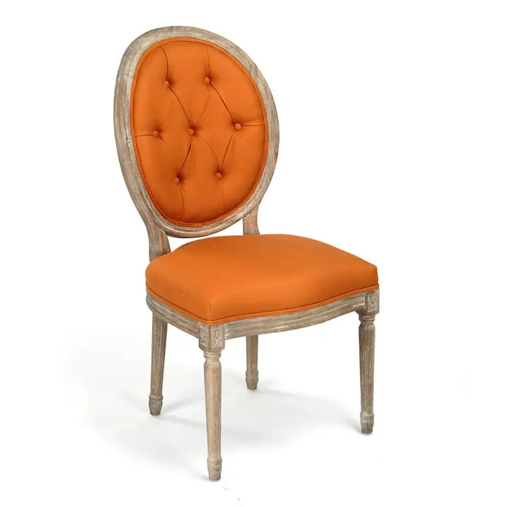 MEDALLION ORANGE SIDE CHAIR