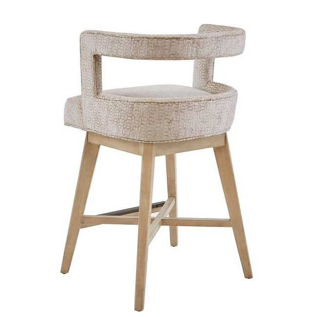 CASBAH UPHOLSTERED COUNTER STOOL, CREAM