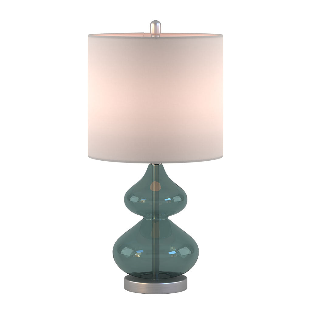 SELENE TABLE LAMP - TEAL GLASS (SET OF 2)