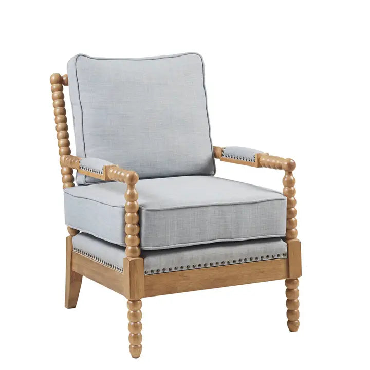 MEDINA ACCENT CHAIR, BLUE / NATURAL