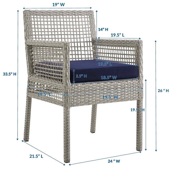 AURA WICKER OUTDOOR ARM CHAIR